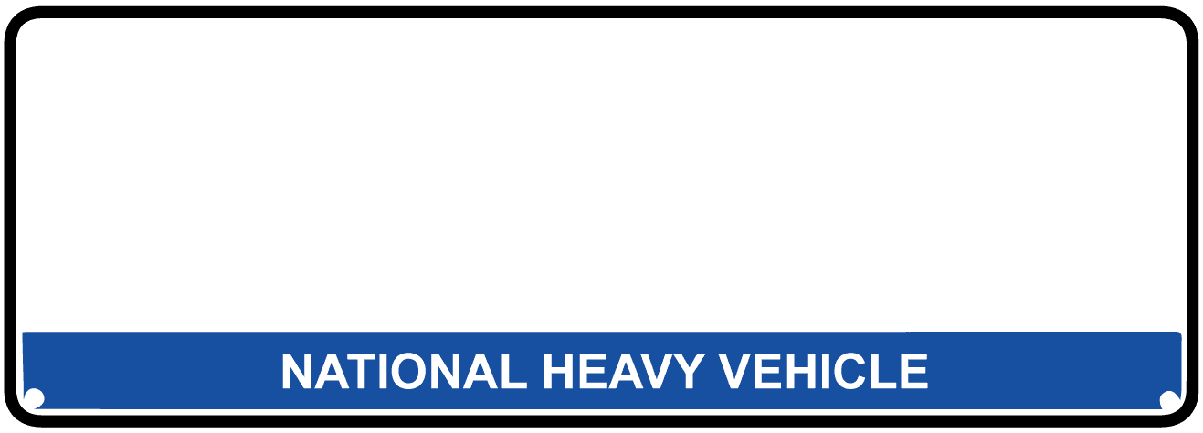 National Heavy Vehicle license plate